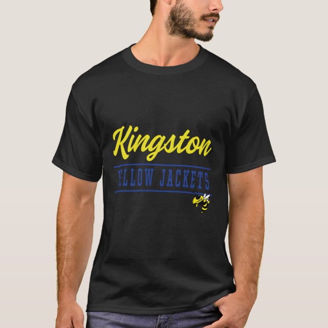 Kingston High School Gult Jacka T Shirt (Framsida)
