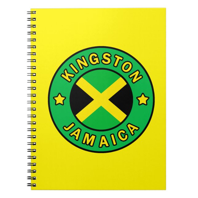 Kingston Jamaica Anteckningsbok Med Spiral (Framsidan)