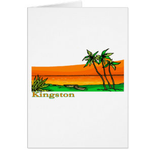 Kingston Jamaica Hälsningskort