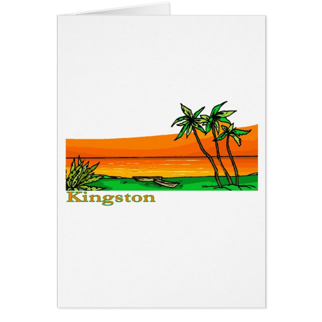 Kingston Jamaica Hälsningskort (Framsidan)