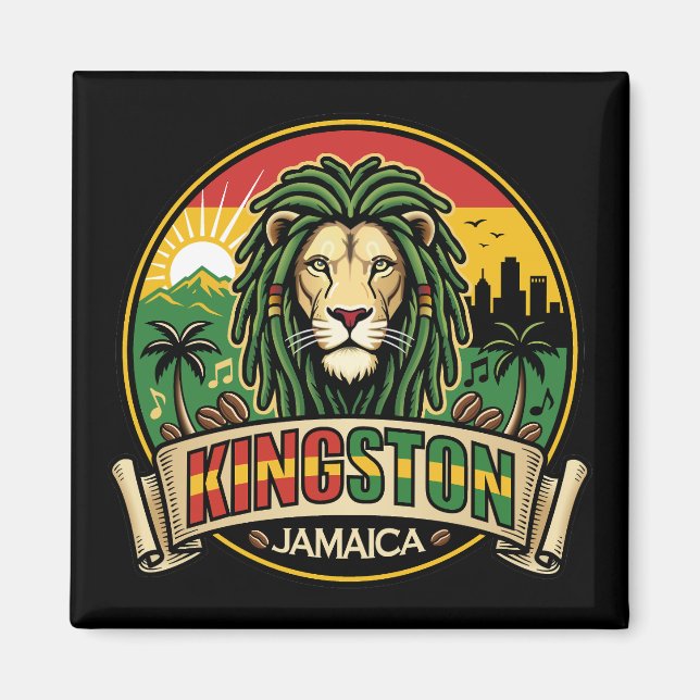 Kingston Jamaica Island Karibien Magnet (Framsidan)