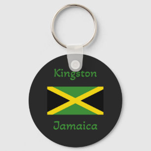 Kingston Jamaica - Jamaican Flagga Keychain Nyckelring