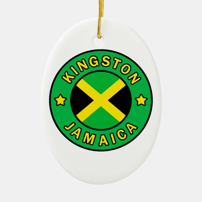 Kingston Jamaica Julgransprydnad Keramik (Framsidan)
