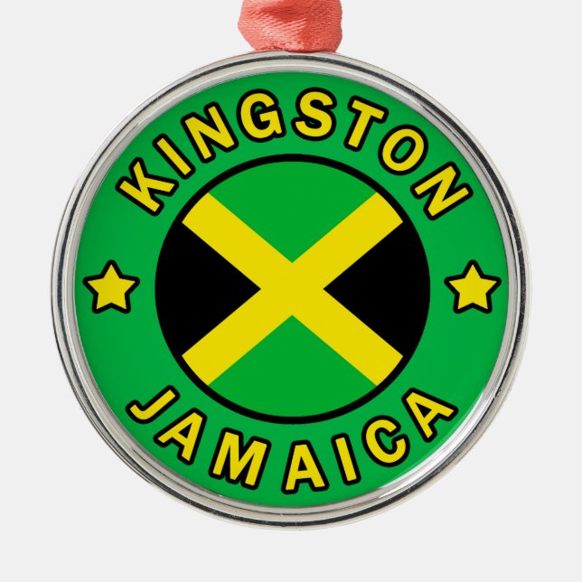 Kingston Jamaica Julgransprydnad Metall (Framsidan)