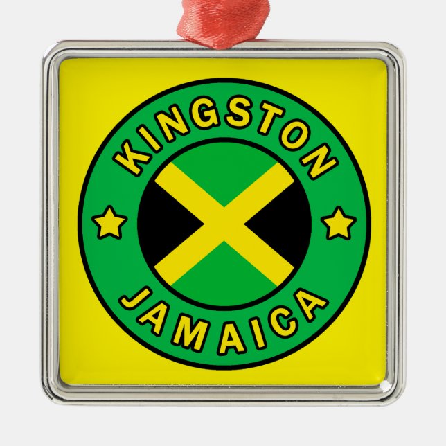 Kingston Jamaica Julgransprydnad Metall (Framsidan)