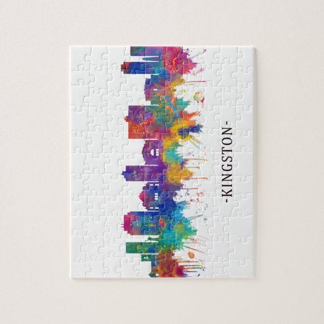 Kingston Jamaica Skyline Pussel (Vertikal)