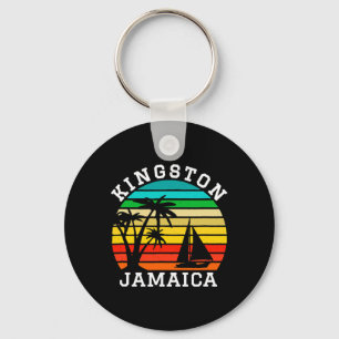Kingston Jamaica Tröja Matchande Familjesemester Nyckelring