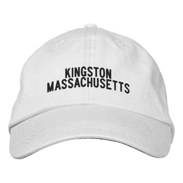 Kingston Massachusetts Hat Broderad Keps (Framsida)
