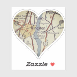 Kingston NY Classic Karta Klistermärken