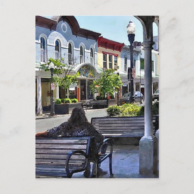 Kingston NY - Relaxing on N Front St Vykort (Framsida)