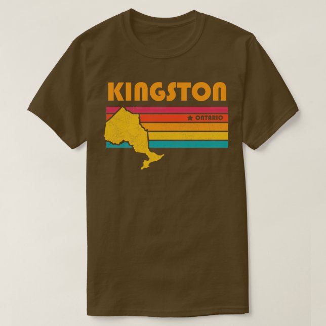 Kingston Ontario Canada Vintage Distress Souveni T Shirt (Design framsida)