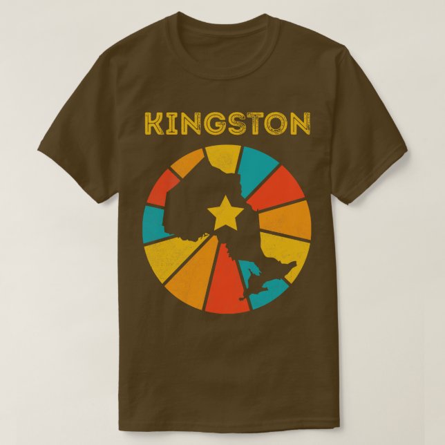 Kingston Ontario Canada Vintage Distress Souveni T Shirt (Design framsida)