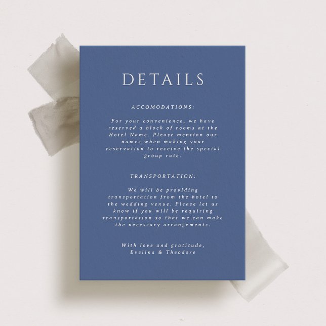 Kingston Portait Bröllop-informationskort Inbjudningar (Skapare uppladdad)