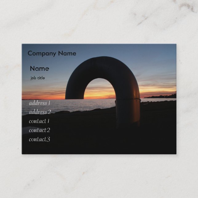 Kingston sjö, Ontario sunset. Visitkort (Framsida)