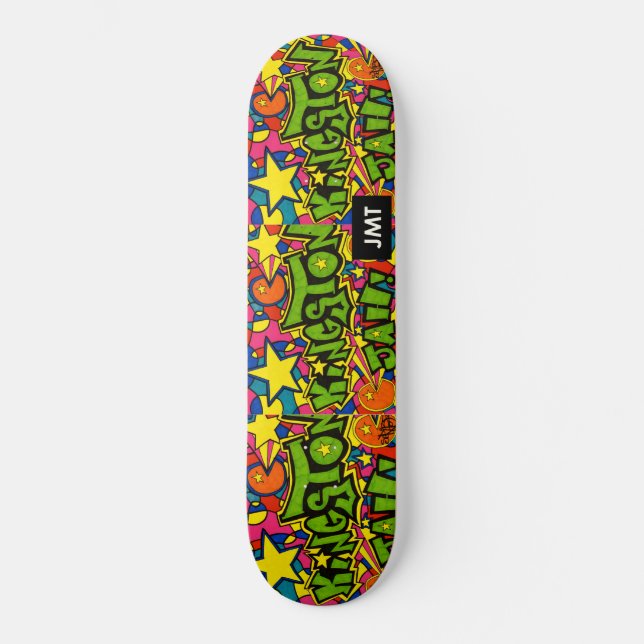 KINGSTON SYLT SKATEBOARD/ JMT MINI SKATEBOARD BRÄDA 18,5 CM (Framsida)