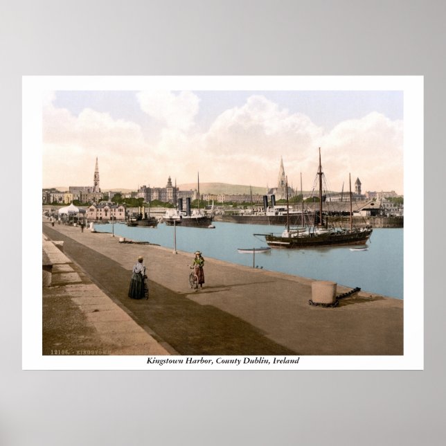 Kingstown - DunLaoghaire Harbour, Co. Dublin Poster (Framsidan)