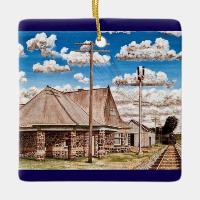 Kingsville, ON Depot av Tom Rock Julgransprydnad Keramik (Framsida)