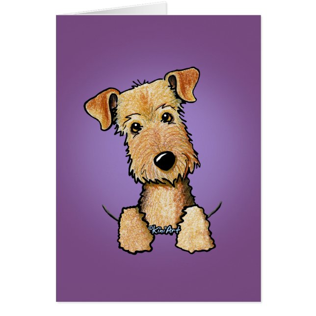KiniArt Airedale-hälsningskort Hälsningskort (Framsidan)