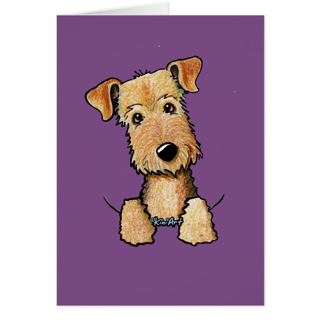 KiniArt Airedale Terrier Hälsningskort (Framsidan)