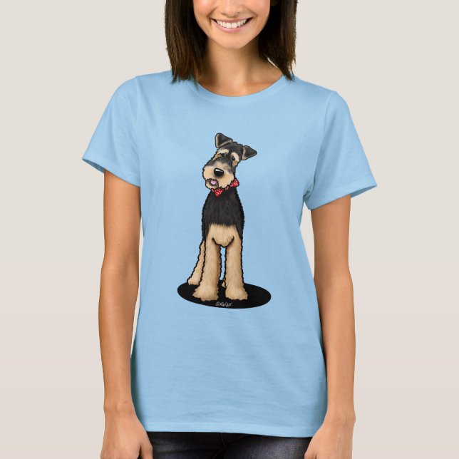 KiniArt Airedale Terrier T-Shirt (Framsida)