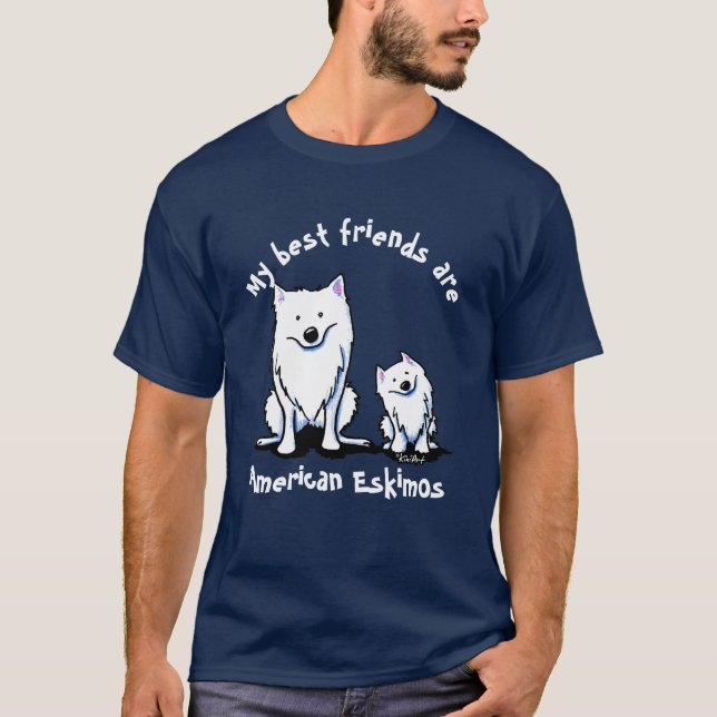 KiniArt American Eskimo Friends T Shirt (Framsida)