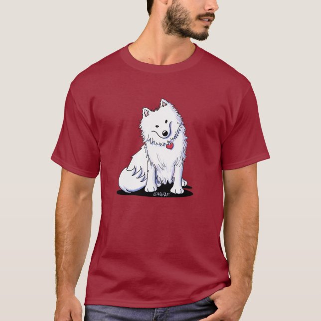 KiniArt American Eskimo T Shirt (Framsida)