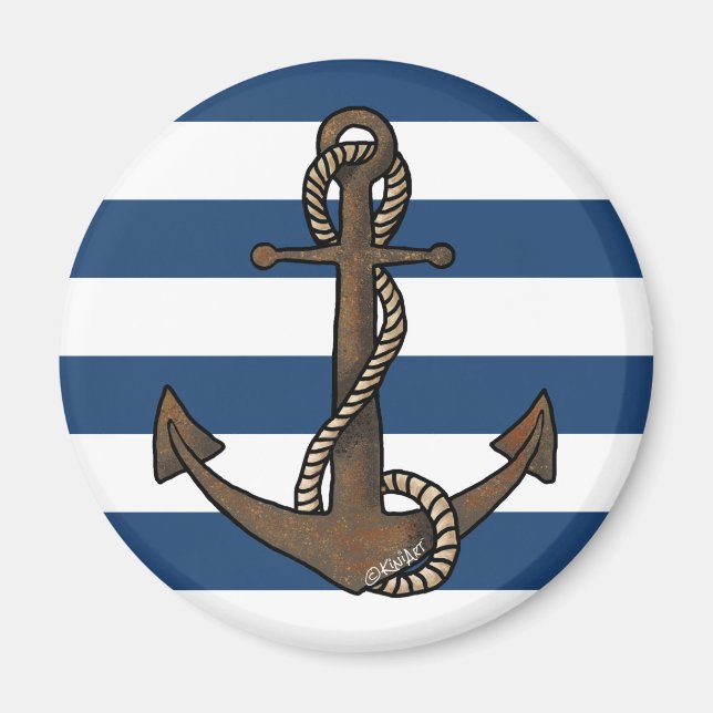 KiniArt Anchor Nautical Magnet (Framsidan)