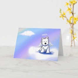 KiniArt Angel Westie Sympathy Card Kort