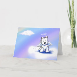 KiniArt Angel Westie Sympathy Card Kort