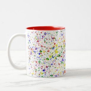 KiniArt Artist Paint Splattered Två-Tonad Mugg