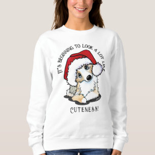 KiniArt Aussie Shepherd Puppy Jultröja T Shirt