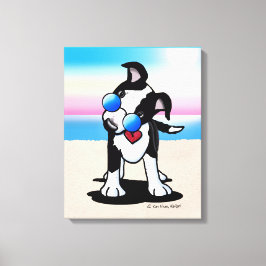 KiniArt Australian Cattle Hund Beach Canvastryck