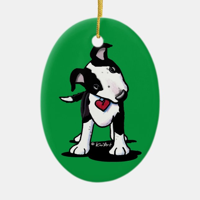 KiniArt Australian Cattle Hund Julgransprydnad Keramik (Framsidan)