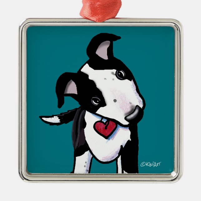 KiniArt Australian Cattle Hund Julgransprydnad Metall (Framsidan)