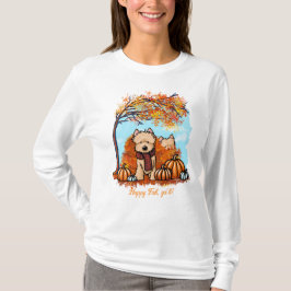 KiniArt Autumn Cairn Terriers T-Shirt