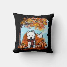 KiniArt Autumn Westies Kudde