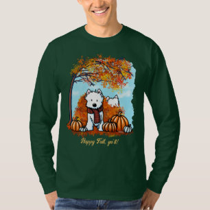 KiniArt Autumn Westies T Shirt