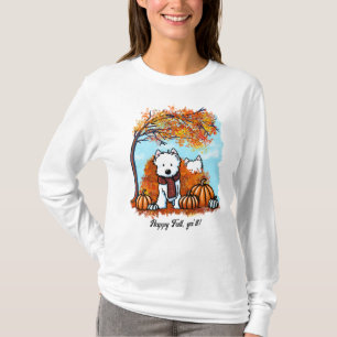 KiniArt Autumn Westies T Shirt