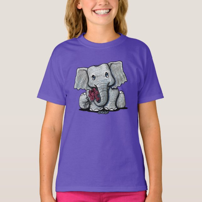 KiniArt baby Elephant T Shirt (Framsida)