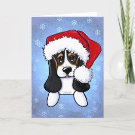 KiniArt Basset Hound julkort Helgkort