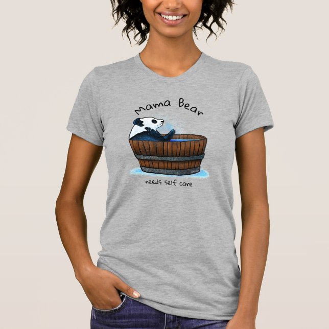KiniArt Bathing Panda Bear T Shirt (Framsida)