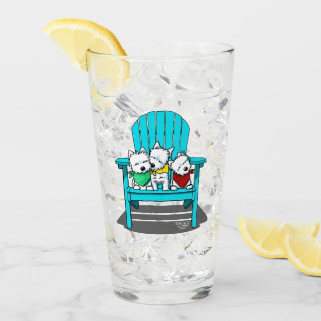 KiniArt Beach Westies Glaskopp (Framsida Ice)