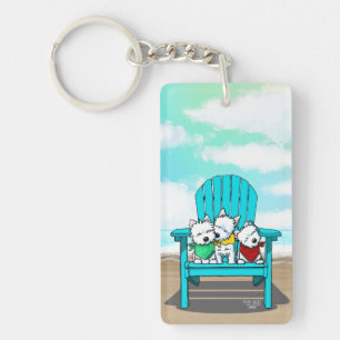 KiniArt Beach Westies Nyckelring