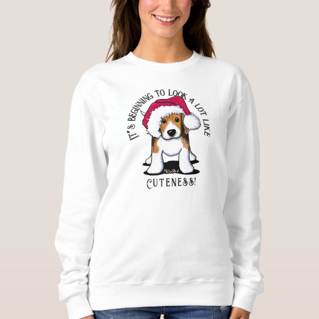 KiniArt Beagle Julsötskjorta T Shirt (Framsida)