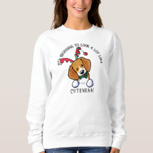 KiniArt Beagle Reindeer Jultröja T Shirt