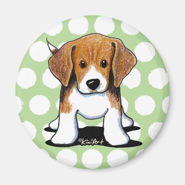 KiniArt Beagle-Valp Magnet (Framsidan)