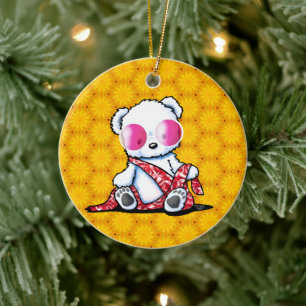 KiniArt Bear Julgransprydnad Keramik