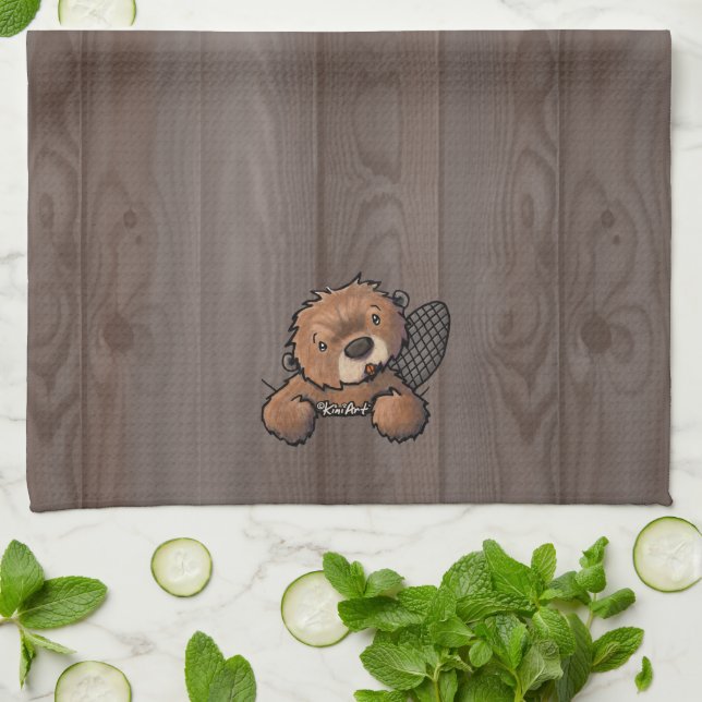 KiniArt Beaver Kitchen Towel Kökshandduk (Vikta)