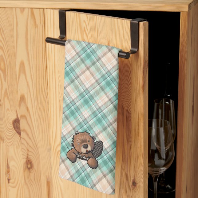KiniArt Beaver på Marina Play Kitchen Towel Kökshandduk (Thirds Fold)
