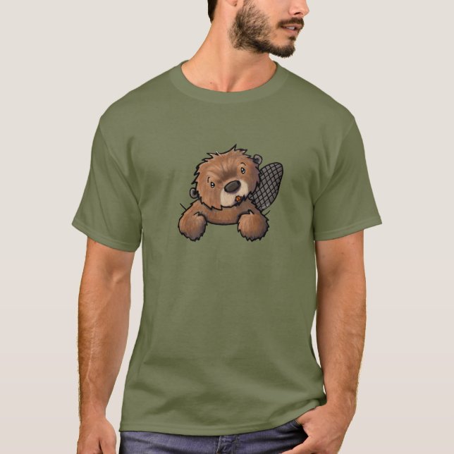 KiniArt Beaver T Shirt (Framsida)